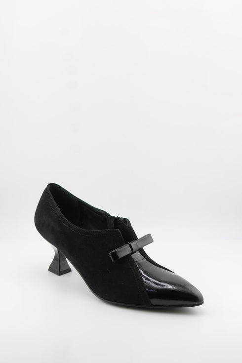 DFC Relax Suede Patent Leather Bow Heels